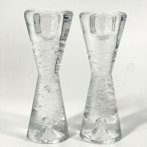 MCM Iittala Hourglass Cone Arkipelago Candle Holders Sarpaneva 5.5” Set Of 2